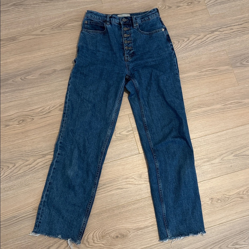 Everlane High Rise Dark Blue Jeans